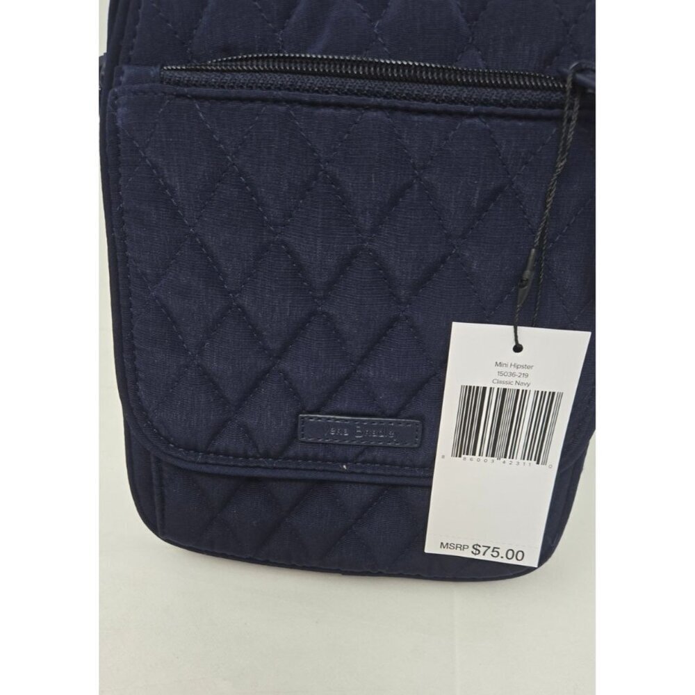 Vera Bradley Mini Hipster in Classic Navy 8" x 6.5" - Picture 10 of 12